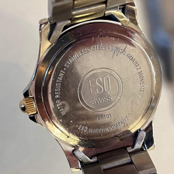 ESQ BY MOVADO | Two-Tone Stainless Steel Men's Wrist Watch E5101-EUC - Picture 5 of 8